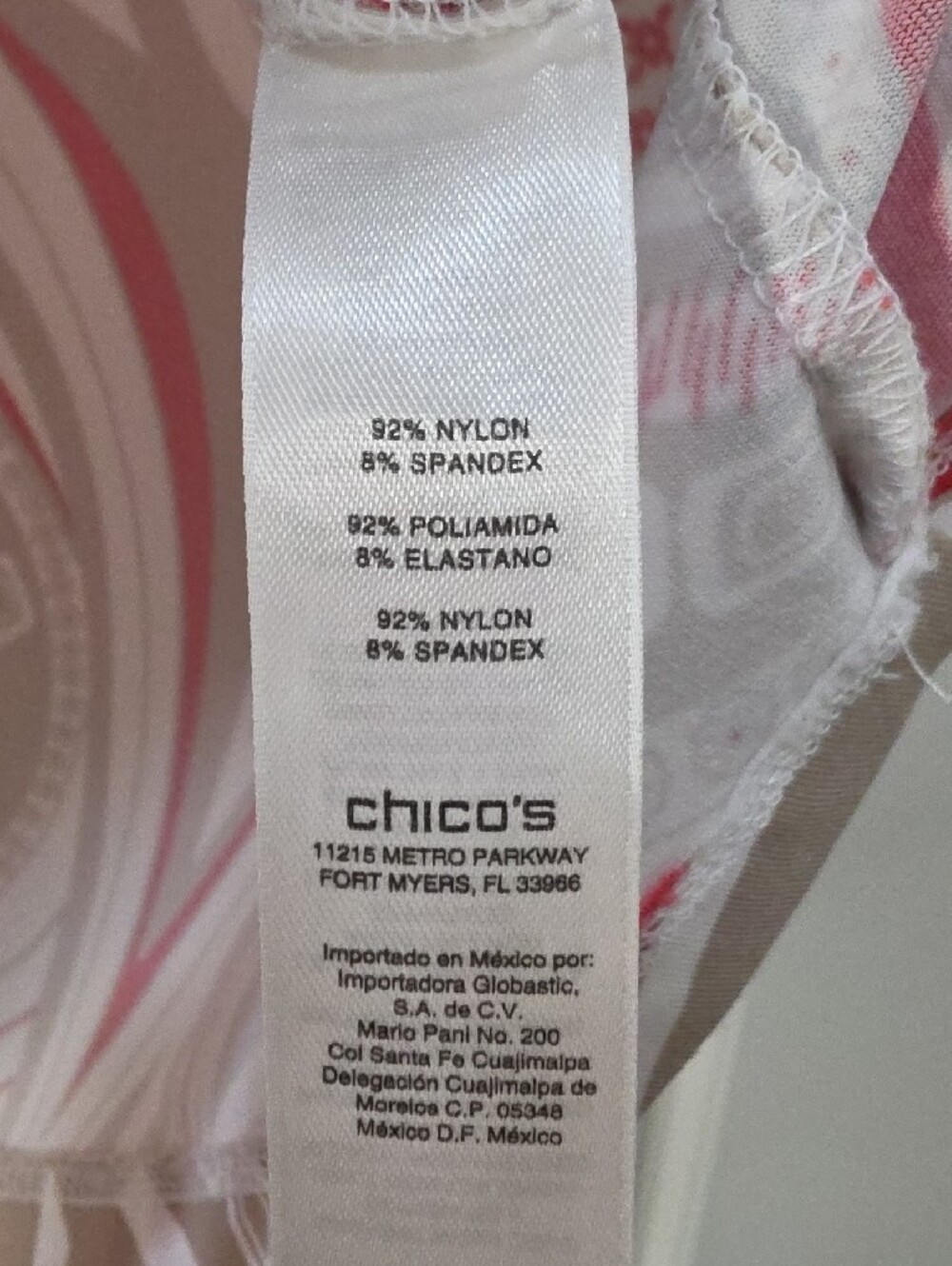 Chico’s Red, White & Beige Tribal Print Microfiber Tank Top | Size M - Picture 3 of 6